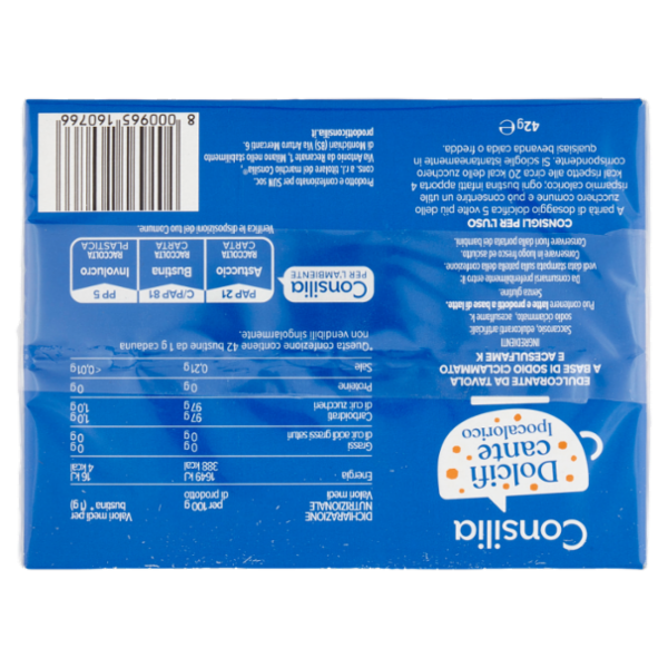 Consilia Dolcificante Ipocalorico 42 Bustine 42 g
