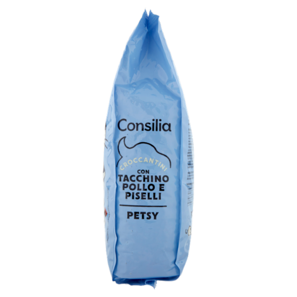 Consilia Petsy Gatto Croccantini con Tacchino, Pollo e Piselli 2 kg