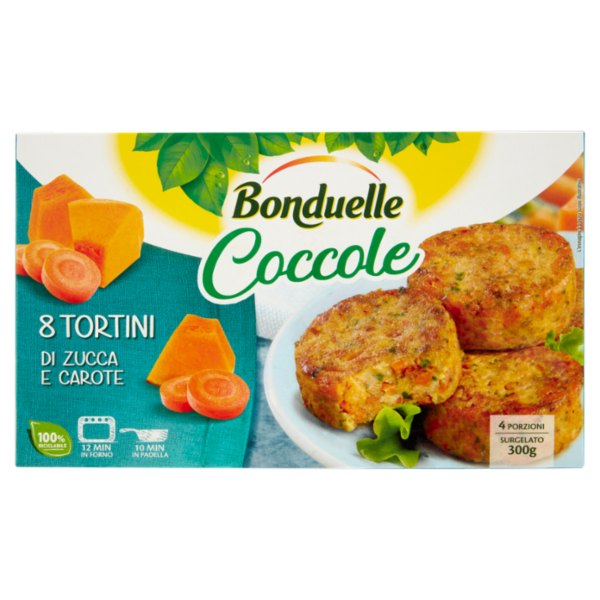 Bonduelle Coccole 8 Tortini di Zucca e Carote Surgelato 300 g