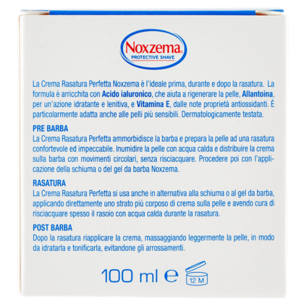 Noxzema Protective Shave Lenitiva Crema Rasatura Perfetta Classic 100 ml
