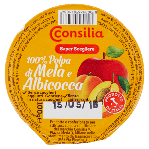 Consilia Polpa di Mela e Albicocca 100 g