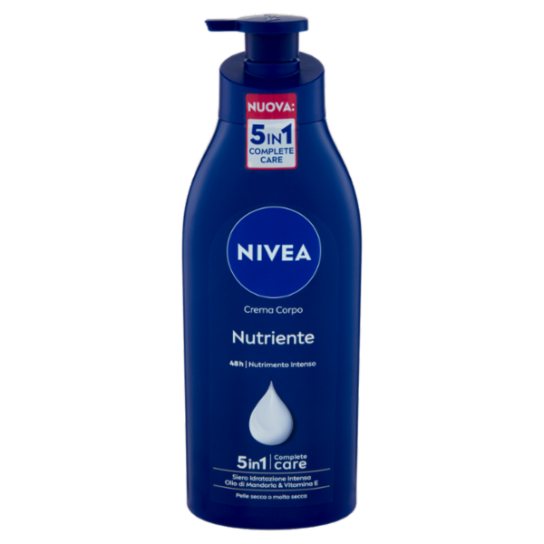 Nivea Crema Corpo Nutriente 48h Siero Idratazione Intensa e Olio di Mandorla x2* 500 ml