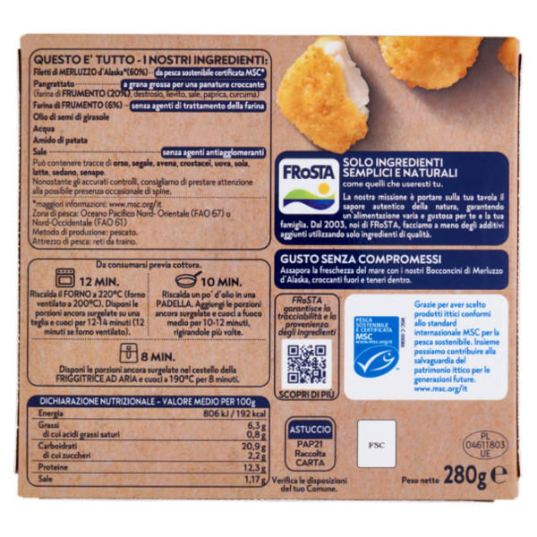 FRoSTA 14 Bocconcini di Merluzzo d'Alaska 280 g
