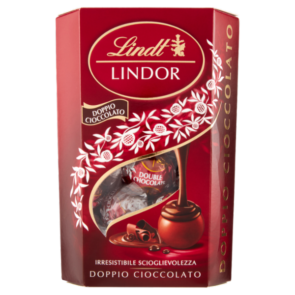 Lindt Cioccolatini Lindor Doppio Cioccolato Scatola 200 g
