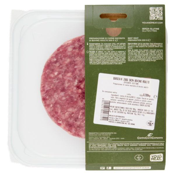 You&Meat con Carne Macinata di scottona 0,200 kg
