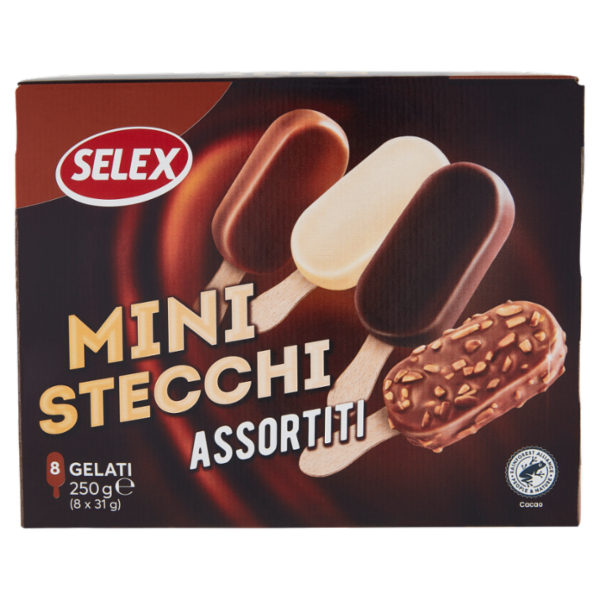 Selex 8 Ministecchi di Gelato Assortiti 250 g