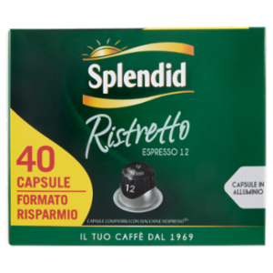 Splendid Ristretto 12- 40 Capsule Caffè Compatibili Con Macchine Nespresso*® Original 208g