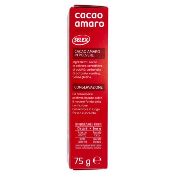 Selex Cacao in Polvere Amaro 75 g