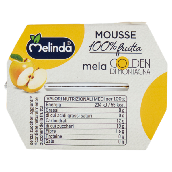 Melinda Mousse mela Golden di Montagna 2 x 100 g