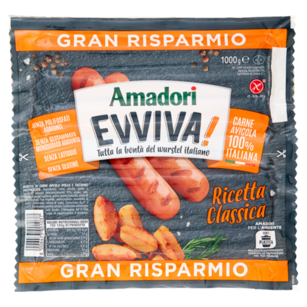 Amadori Evviva! Ricetta Classica 1000 g