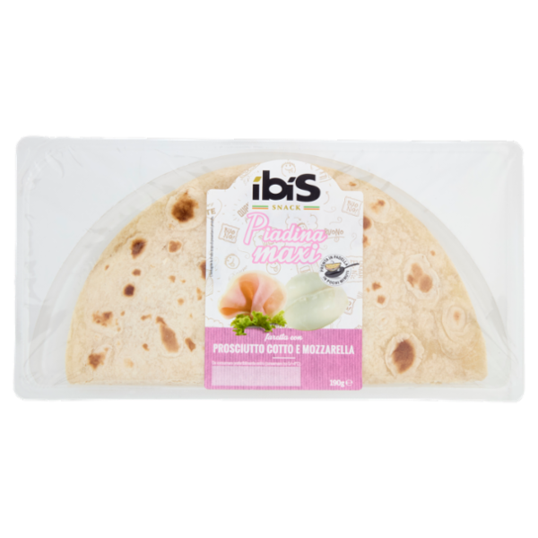 ibis Piadina maxi prosciutto cotto e mozzarella 190 g