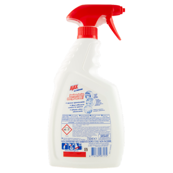 Ajax detersivo spray con candeggina igienizzante 750 ml