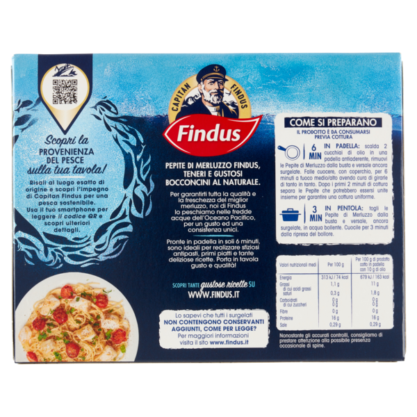 Capitan Findus Pepite di Merluzzo Bocconcini al naturale 200 g