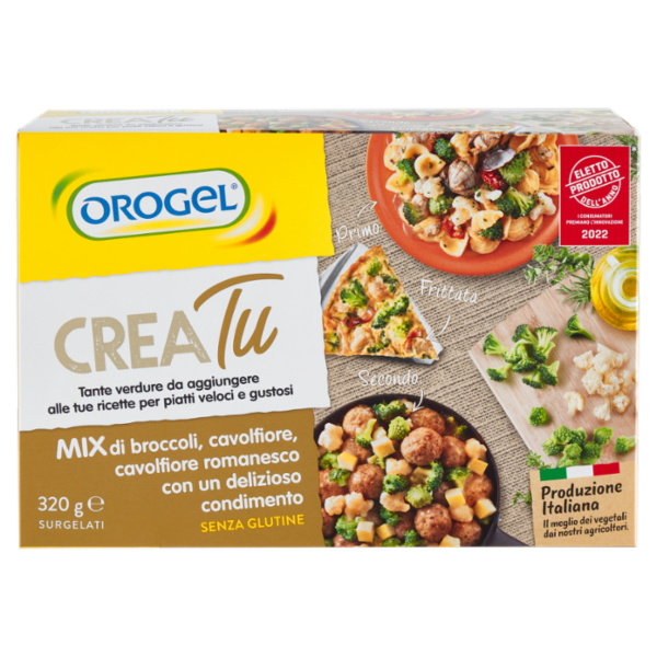 Orogel Crea Tu Mix di broccoli, cavolfiore, cavolfiore romanesco Surgelati 320 g
