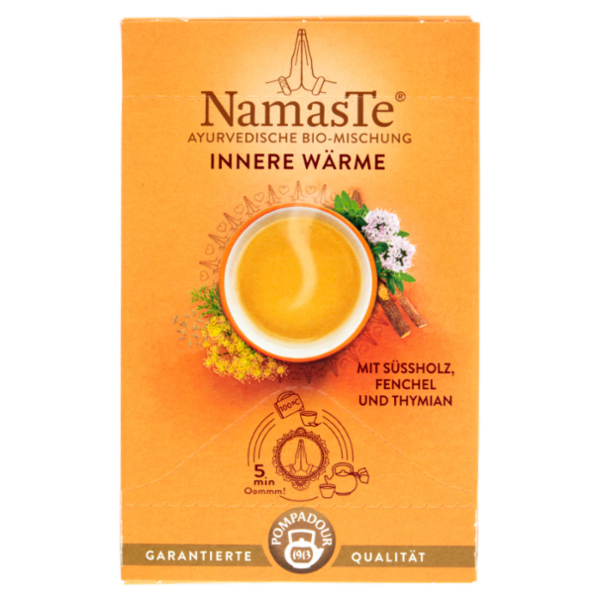 Pompadour NamasTe Tisana Ayurvedica Biologica Benessere Interiore 15 x 1,8 g