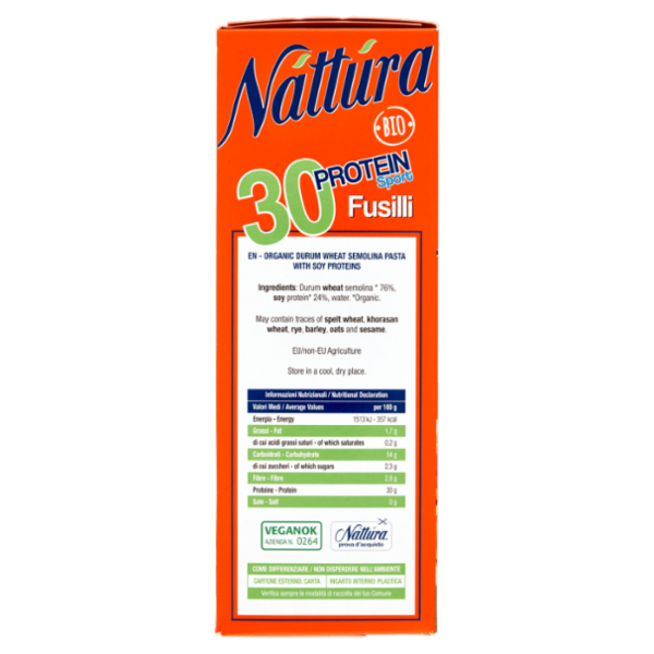 Náttúra 30 Protein Sport Fusilli Bio 250 g