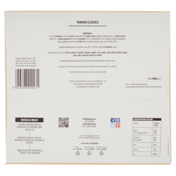 la Forneria Pandoro Classico 1000 g