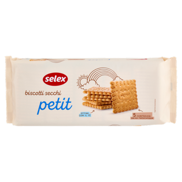 Selex Biscotti Petit in Confezioni Salvafreschezza 5x100 g