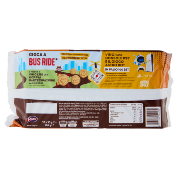 Ringo Cacao Biscotti Farciti con Crema Cacao Snack Merenda 12 porz. 660 g Limited edition Netflix