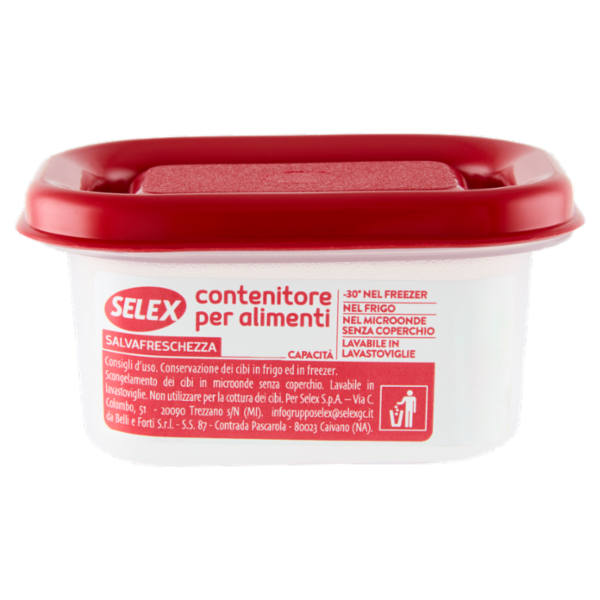 Selex Contenitore per Alimenti Freezer/Frigo Rettangolare 0,15 L