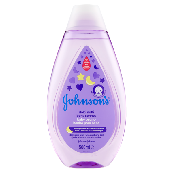 JOHNSON'S Baby, Bagno detergente, Dolci Notti, per Bambini, 500ml