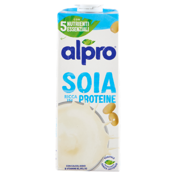 ALPRO Soia Classico, Bevanda alla Soia 100% vegetale con vitamine B2, B12 e D, 1 L