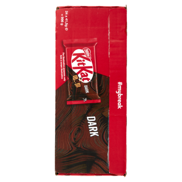 KITKAT Dark Wafer ricoperto di Cioccolato Fondente 24 snack da 41,5g