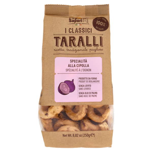 Puglia Sapori I Classici Taralli Specialità alla Cipolla 250 g