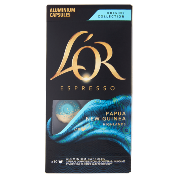 L'Or Espresso Origins Collection Papua New Guinea- 10 Capsule Caffè Comp. Nespresso*® Original 52g