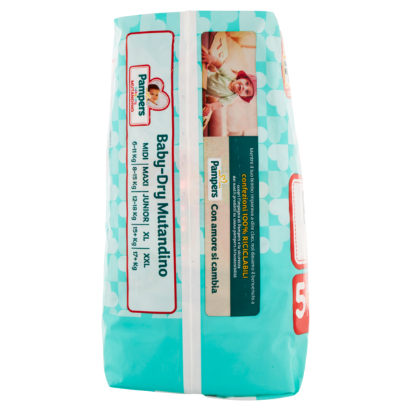 Pampers Baby-dry Mutandino 5 Junior 19 pz