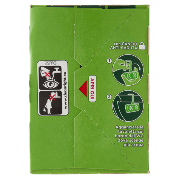 Wc Net - Tavoletta Profumoso 3 Effect, Detergente Igienizzante Solido WC, Mountain Fresh, 4 Pezzi