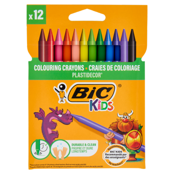 Bic Kids Plastidecor 12 pastelli
