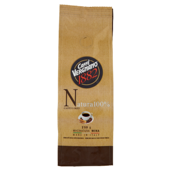Caffè Vergnano 1882 Natura 100% Caffè e Orzo 250 g