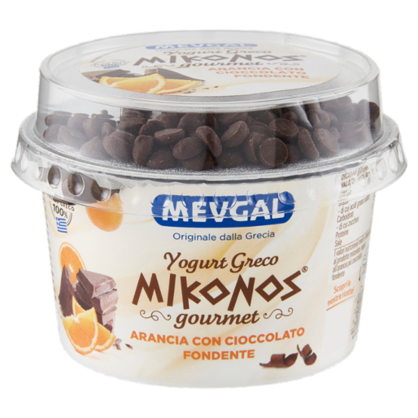 Mevgal Mikonos gourmet Yogurt Greco Arancia con Cioccolato Fondente 165 g