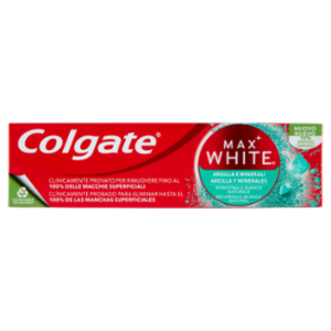Colgate Dentifricio Sbiancante Max White Argilla e Minerali 75ml