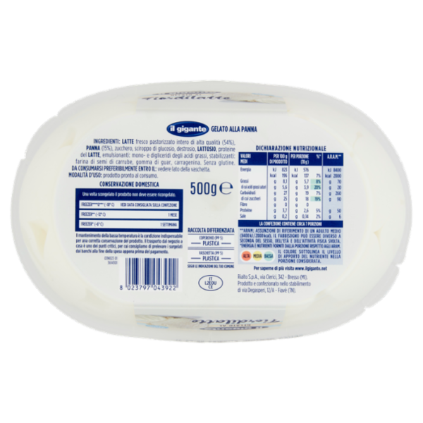 IL GIGANTE Gelato al Fiordilatte 500 g