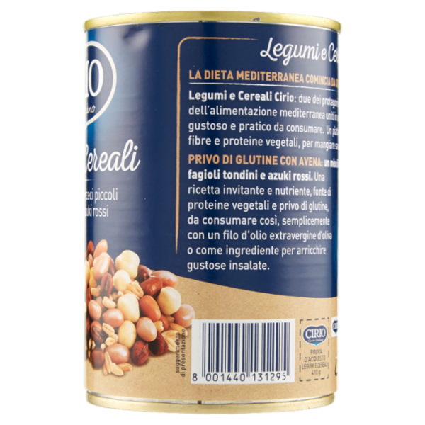 Cirio Legumi e Cereali Privo di Glutine con Avena 410 g