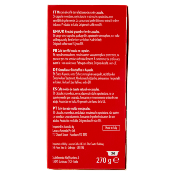 Lavazza A Modo Mio Qualità Rossa 36 Capsule 270 g