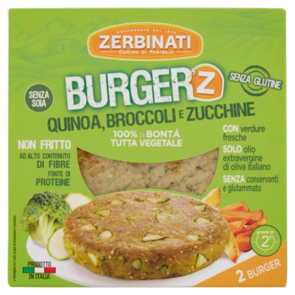 Zerbinati Burger'Z Quinoa, Broccoli e Zucchine 2 x 110 g
