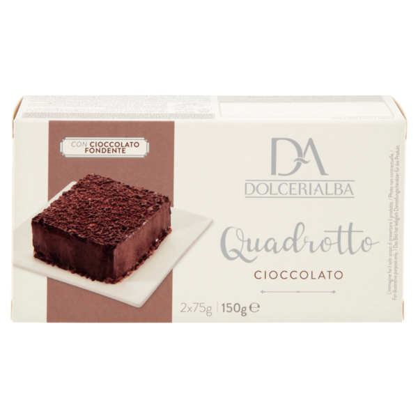 Dolcerialba Quadrotto Cioccolato 2 x 75 g