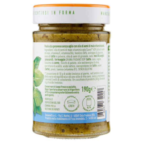 Cuore pesto alla genovese Senza Aglio 190 g