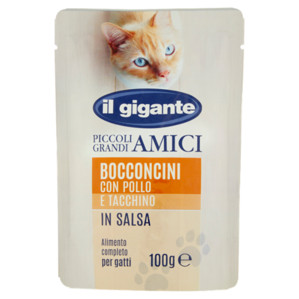 IL GIGANTE Piccoli Grandi Amici Bocconcini con Pollo e Tacchino in Salsa 100 g