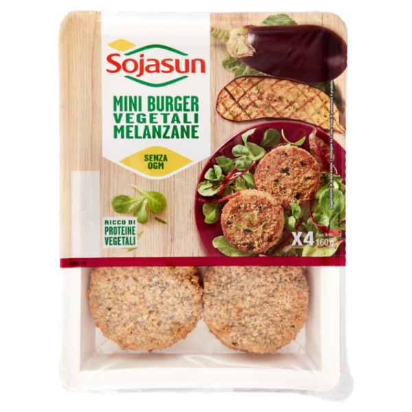 Sojasun Mini Burger Vegetali Melanzane x4 160 g