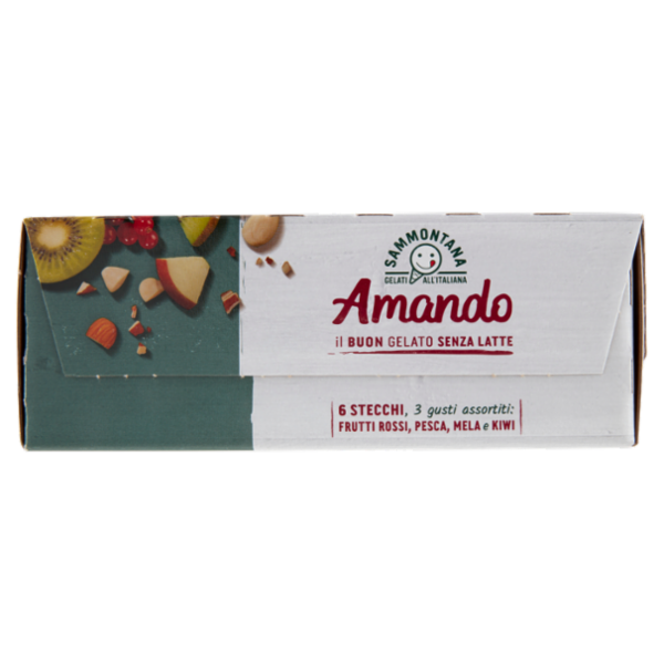 Sammontana Amando 6 Stecchi Frutti Rossi, Pesca, Mela e Kiwi 6 x 55 g