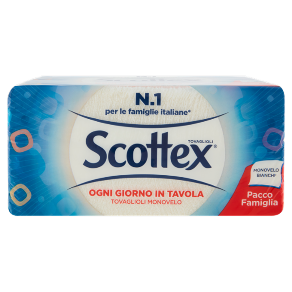 Scottex Tovaglioli Monovelo Bianchi Pacco Famiglia
