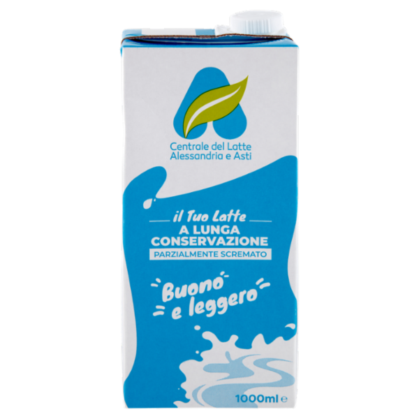 Centrale del Latte Alessandria e Asti il Tuo Latte Lunga Conservazione Parzialmente Scremato 1000 ml
