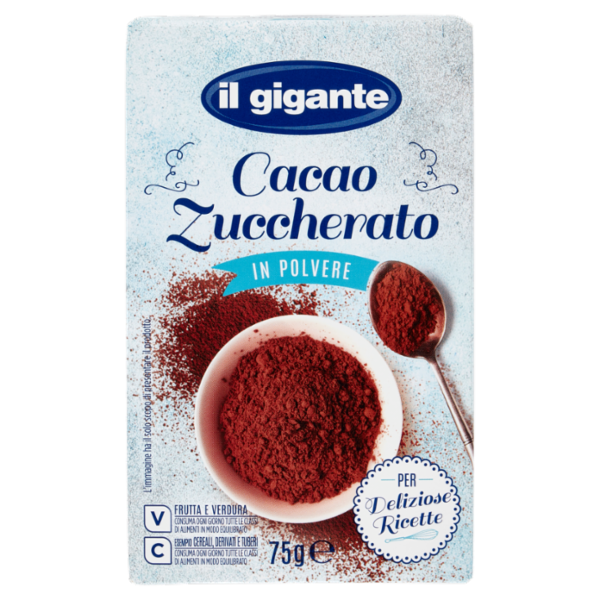 IL GIGANTE Cacao Zuccherato in Polvere 75 g