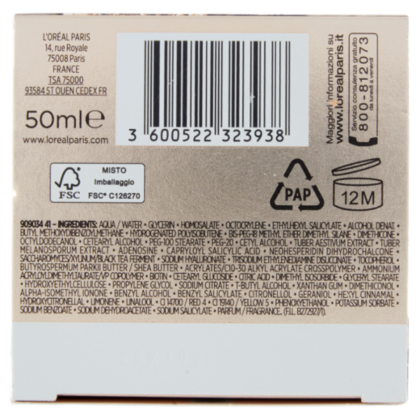 L'Oréal Paris Crema Viso Giorno Anti-rughe Age Perfect Reinassance Cellulaire, 50 ml