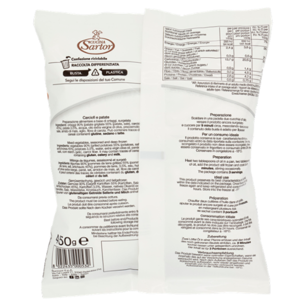 Cucina Sartor Carciofi e Patate Surgelato 450 g