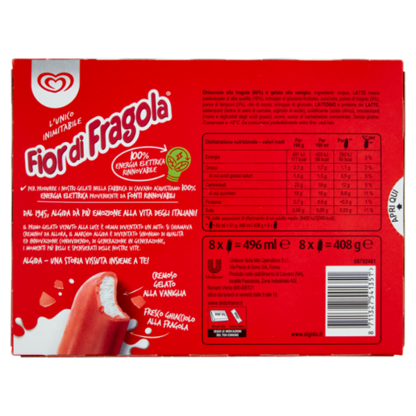 Algida Fior di Fragola 8 x 51 g